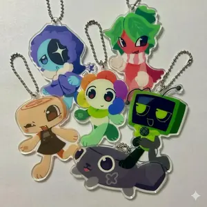 Dandy’s World || Matte Clear Stickers || Dandy, Vee, Astro, Shelly, Pebble, & Sprout Acrylic Keychain!,  Perfect Gift for Fans & Collectors