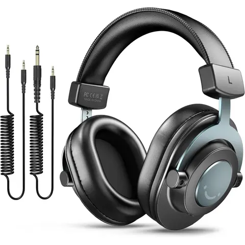 Fifine H8 (HD8) Over Ear Studio Monitor Headset - 0.6 kg Wired Headphones for Content Creators, Detachable 3.5mm/6.35mm Jack Cable, 20kHz Compatibility with PC/Mixer/Amplifier, Comfortable Black Design,techvibes
