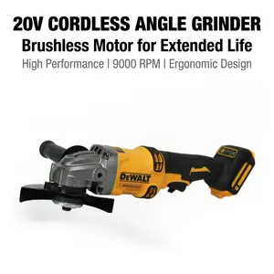 DeWalt DCG405 125mm Brushless Angle Grinder Cutting Rebar A 9000 Rpm  With M14 Arbor Slide Switch garage use ideal tool