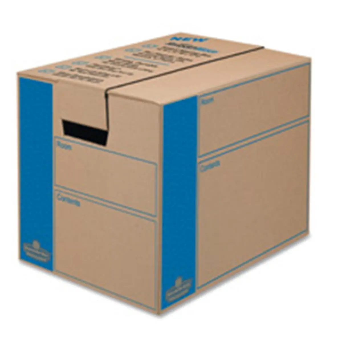 Fellowes Mfg. Co. FEL Foldable Eco-Friendly Rectangle Carton Hand-Held Large Moving Boxes - 18.25in x 25in x 19in - 6-CT - Kraft, for Office Stationery & Postal Supplies