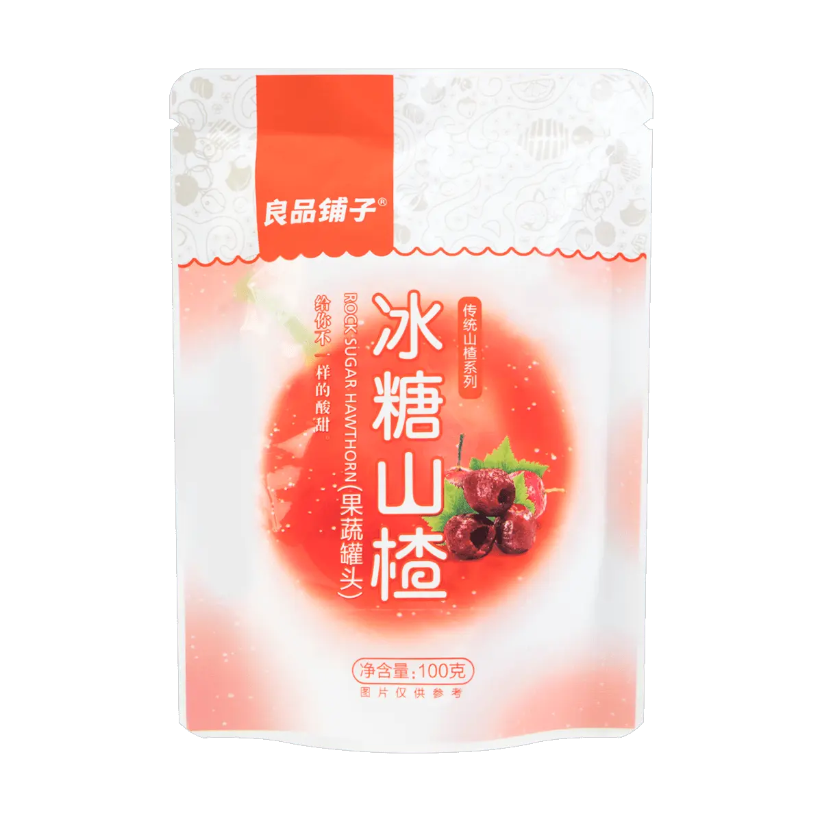 BESTORE Traditional Hawthorn Candy - Sweet & Sour Ice Sugar Haw Flakes, 100g Pack, Authentic Chinese Snack