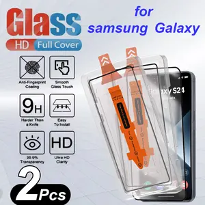2-Pack Dust-Free Installation HD Tempered Glass Screen Protector for Galaxy S26 Ultra / S26 / S25 Ultra Series, Ultra-Clear, High Transparency, Easy Installation