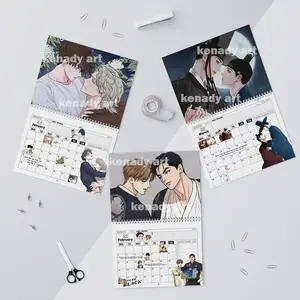 Manhwa 2026 Season Greeting Wall Calendar Korean Novel Character Schedule Jaekyung Ilay Zhenya Taeju Doosik Calendar New Year Gift For Fan