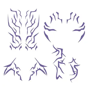 Halloween Huntrixx Rumii Temporary Tattoo Stickers, Maid Costume Accessories, Demon Hunter Role-Playing Props, Fake Tattoos for Women