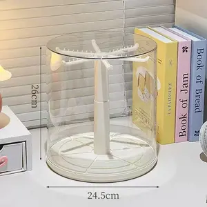 Rotating Display Case for Labubu Doll Keychains, Display Stand for Dolls, Storage case for Dolls, Dust and Moisture Proof, 360° Display（No Dolls）） outdoorfun