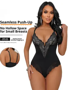Women's High-Waisted Elastic Shapewear Bodysuit, Adjustable Straps, Chest Support, Butt Lifting, Plus Size, Comfortable and Fashionable, Underwear, High Curve Hugging Compression Faja
