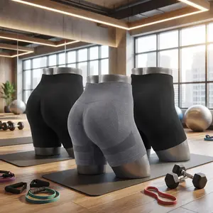 Women's High Waisted Seamless Workout Gym Biker Shorts - Butt Lifting Sports Running Shorts Sets, Breathable Stretchy Comfortable for Yoga Fitness Exercise Activewear