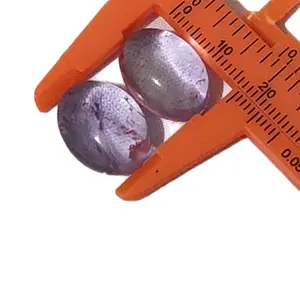 Amethyst Cabochon Pair - 17mm×12mm Oval - Bolivian Origin
