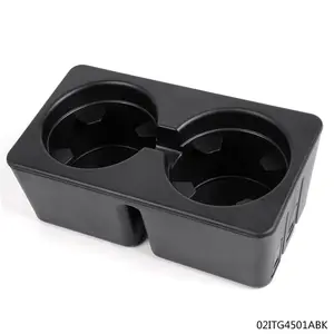 Cup Holder Compatible with 2007-2013 Chevy Silverado Avalanche Sierra 2007-2014 Suburban Tahoe Escalade - Floor Mounted Front Center Console Dual Beverage Drink Insert Automotive Vehicle Interior Truck G-PLUS