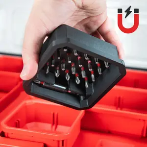 Magnetic Bit Bins for Milwaukee Low-Profile PACKOUT Organizer