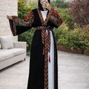 Bisht abaya-Arabian style-Ramadan collection-embroidery Traditional Attire Hijab
