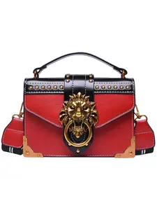 Women's PU Fashionable Crossbody Bag, Vintage Style with Metal Decorations, Perfect for Office or Party Use, 1pc Ladies Shoulder Bag, Fashionable Patterned Bag, Fashionable Versatile Purse, Fashionable Bags