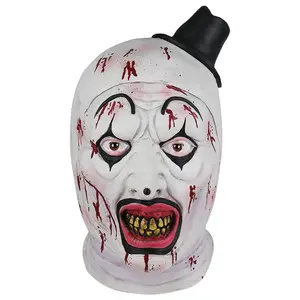 Latex Clown Mask Halloween Escape Room Props Carnival Horror Stage Performance Headgear