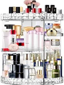 Makeup Organizer 360 Degree Rotating 7 Adjustable Layers Large Capacity Transparent Make Up Organizers and Storage