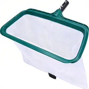 Professional Pool Skimmer Net, Heavy Duty Swimming Leaf Rake Cleaning Tool with Deep Fine Nylon Mesh Net Bag - Fast Cleaning,Easy Scoop Edge,Debris Pickup Removal (No Pole)
