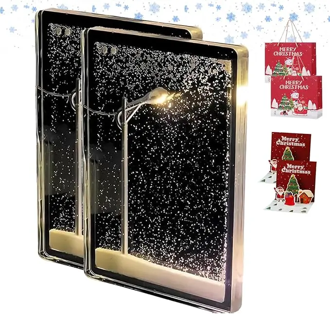 WinterGlow Handmade Snowy Night Light Set - Perfect for Creating a Cozy Atmosphere