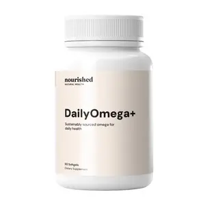 Nourished DailyOmega+ - Natural Supplements for Healthy Weight Support Period Pain Relief Clear Skin & Acne Reduction Dietary Vitamin Supplement
