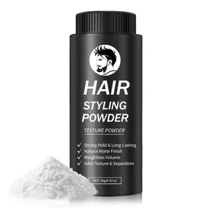 2-piece unisex matte volumizing hair powder, matte effect for oil control, thickening hair powder, textured voluminous hairstyle styling powder, natural look hair styling powder, easy to use