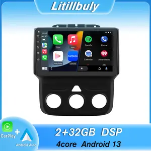 Car Stereo for Dodge Ram 1500 2500 3500 2013-2018(Maunal AC) 9 Inch Touchscreen Radio with Wireless Android Auto&Carplay, Bluetooth WIFI 4G ,GPS Navigation,Steeling Wheel Control