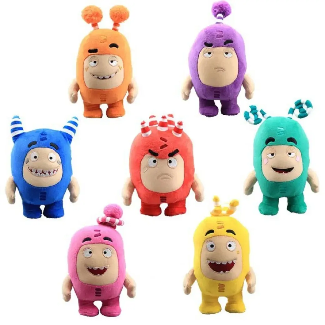 Lot Oddbods Cartoon Plush Toys Stuffed Kids Toy Collection Kids Doll Christmas Birthday Gift Home Decoration 18 cm-24cm