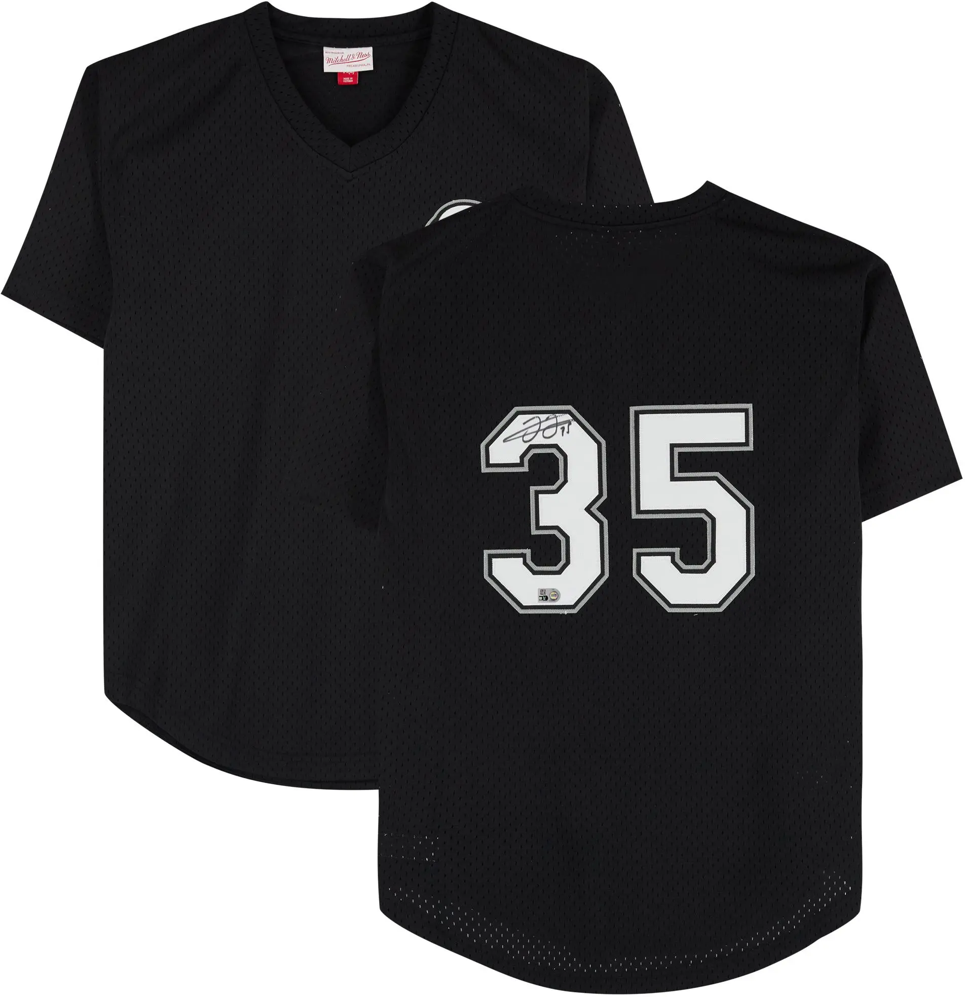 Frank Thomas Chicago Cubs Autographed Black Mitchell & Ness Replica BP Jersey - Fanatics Authentic Certified