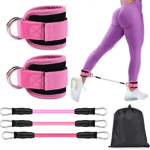 Fitness ankle buckle, hip lift with gantry frame, ankle resistance and elasticity training machine, hip kick, leg resistance rope for shaping and slimming, suitable for both men and women's muscle training
