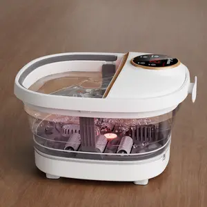 Mother's Day gift Foot Spa Massager, Foldable Foot Spa Bathtub with Bottom Massage, Automatic Timer, Temperature Control and Hydrotherapy Soaking Function.It is the easiest and most convenient way to enjoy relaxation in your daily life.