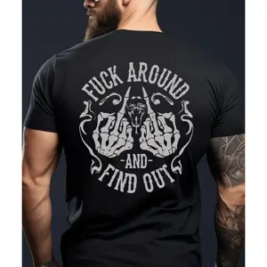 [100% Cotton] FAFO Graphic T-Shirt - Fck Around And Find Out Funny Graphic Tee For Dad, Father'S Dad Gifts Idea, Father'S Dad Shirt, Ideal Father'S Day Gift. Golf Gift T-Shirt For Men And Women.....