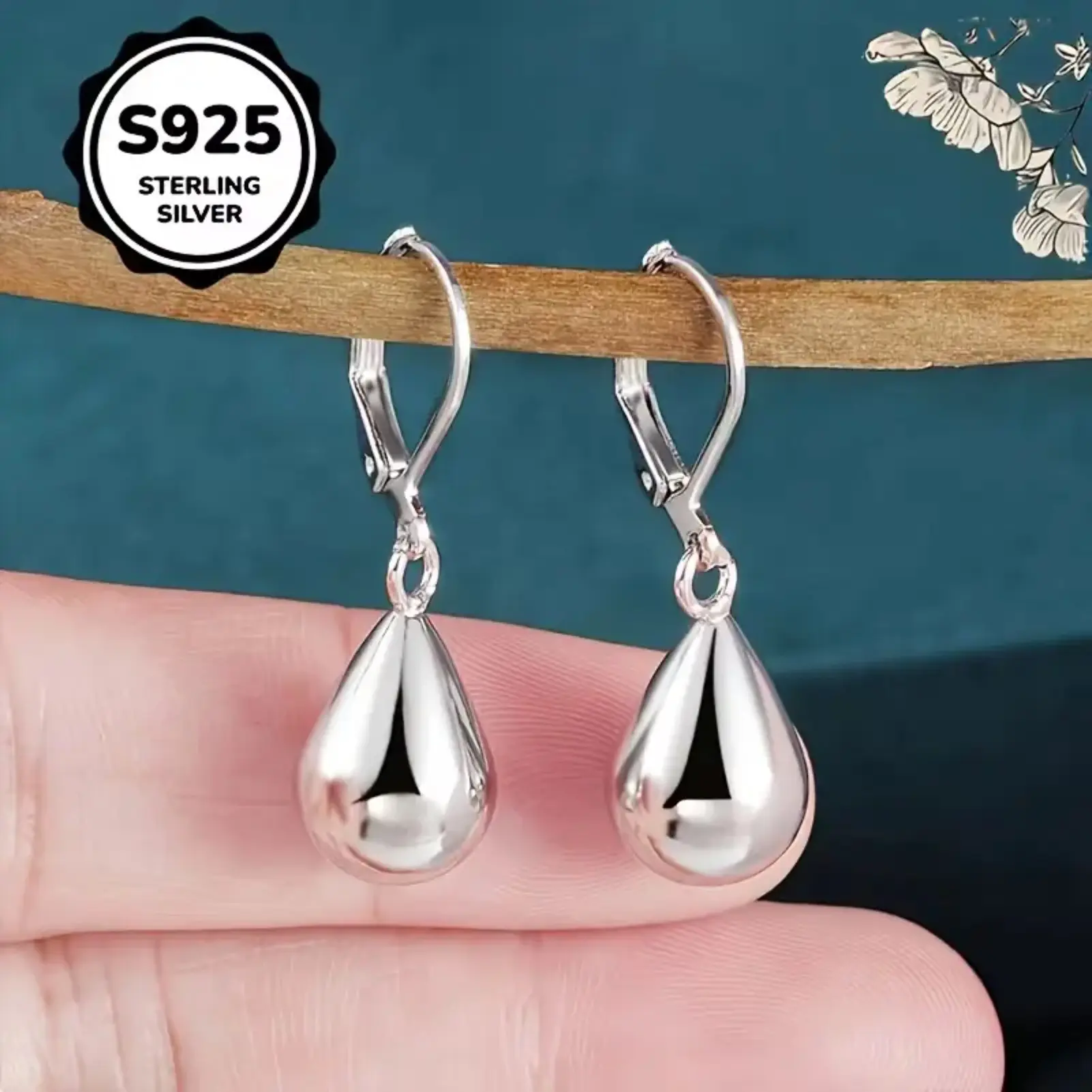 Elegant Earrings for Women - Silver Teardrop Costume Jewelry with Water Droplet Pendants, Versatile for Daily Wear, Ideal Birthday Gift, Elegant Earrings Women