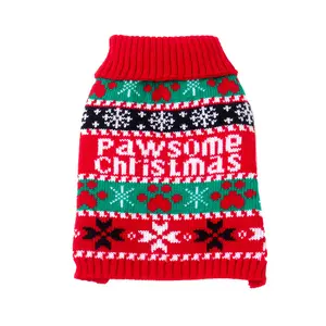 Autumn Winter Pet Clothing Christmas Dog Sweater New Year Pet Sweater Dog Clothes