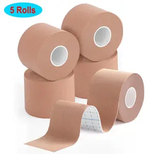 Kinesiology Tape, 5 Rolls Waterproof Athletic Tape, Elastic Muscle Tape, Sports Support Tape, Knee Tape for Exercise and Daily Use