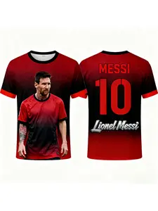 2026 Messi Fashion Football Jersey 3DPrint Men Women Children T-shirt Summer Daily Outdoor Sports Breathable Casual Short Sleeve