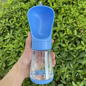 Panliya 2-in-1 Portable Dog Water Bottle with a built-in food container and water bowl.