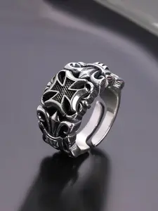 Vintage European Style Poseidon Trilogy Ring, Adjustable Open Men's Sea King Battle Ring, Unique Ocean Theme Jewelry, Statement Rings
