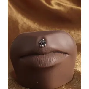 Cherry Silver Drop Lip Labret  Body Jewelry Piercing