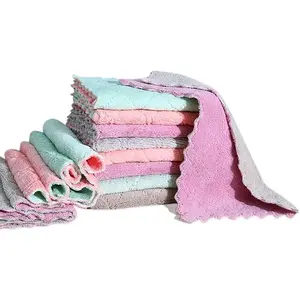 12 Pack Cleaning Cloth Kitchen Cloth Dish Towels, Super Absorbent Microfiber Quick Dry Rags Non-Stick Oil Cloths