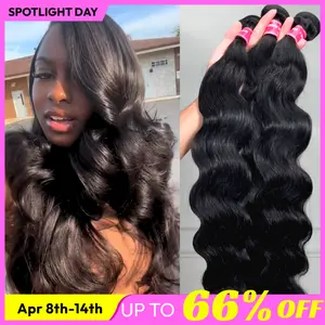 UNice Body Wave Human Hair Bundles Brazilian Virgin Hair Weave Extensions Sew in Bundles Straight Water Wave Kinky Straight #SpotlightDay#Summervibes