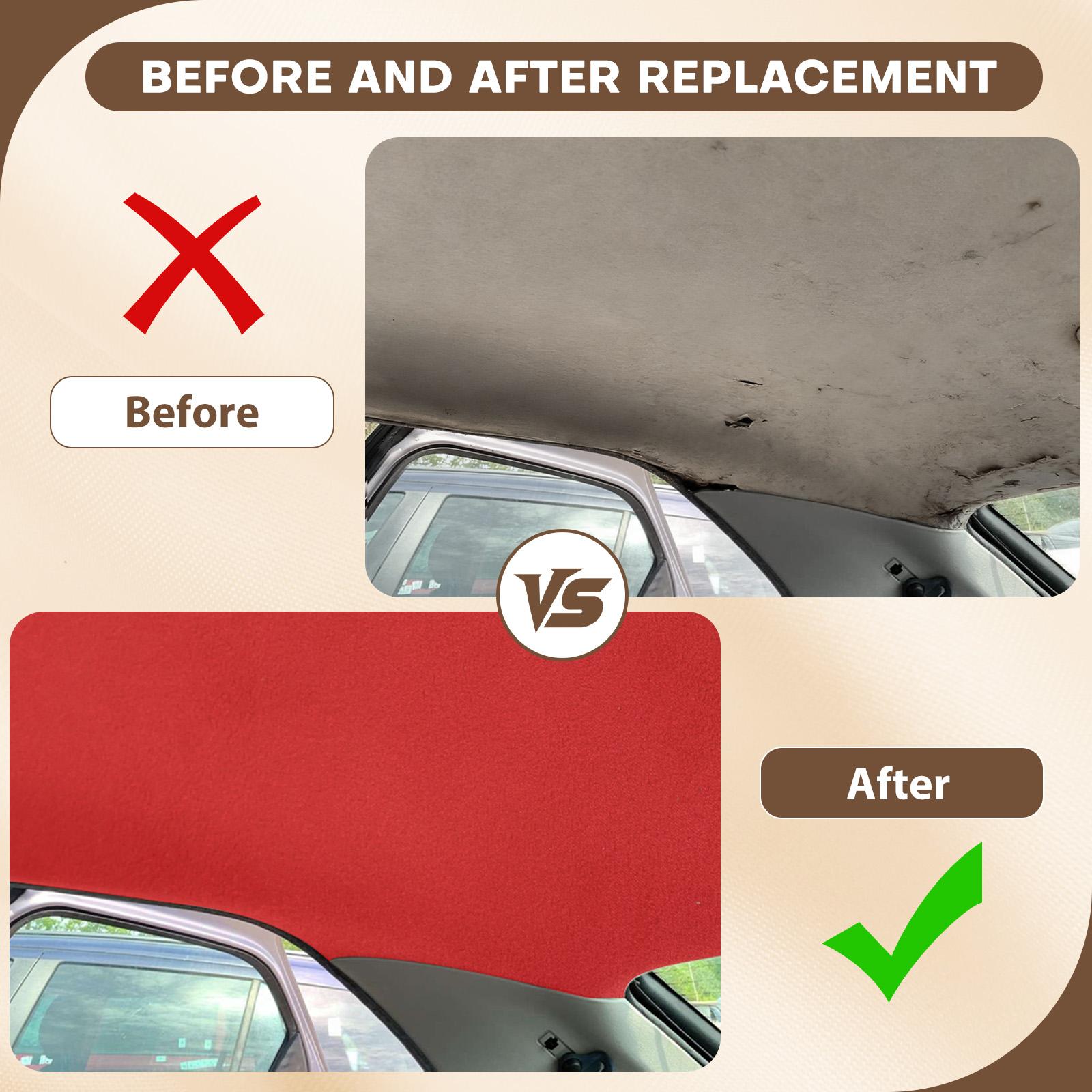 3mm Foam Suede Fabric Auto Car Roof Liner Repair Replacement Fabric  Headliner Upholstery  Boat interior refurbishment Renovation By Yard ceiling with Backing synthetic