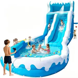 FBSPORT 20.5FT Large Inflatable Water Slide for Big Kids and Adults, Inflatable Bounce House with Water Slide, Large Pool and 550W Blower Indoor Outdoor