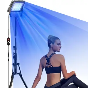 Self Tanning Lamp 50W Sun for Face & Body，JITESY self tanner for Home Use with Adjustable Stand Blue Light Indoor with 2 Modes Constant & Pulsating 5 Brightness  Lighting Levels Tanning Daylight,Golden Bronze Skin & Natural Tan at Home