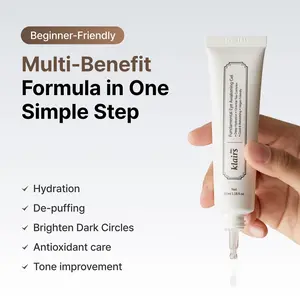 DearKlairs Fundamental Eye Awakening Gel with Caffeine & Red Bean Extract - Eye Cream, Hydrating Moisturizer for Anti-Aging & Dark Circle Care - Moisturizing