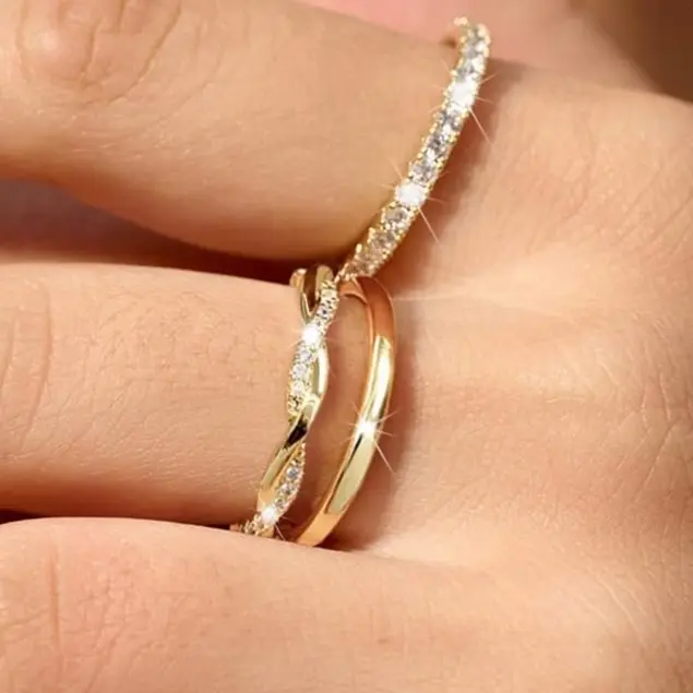 Women's KOPERIN Stackable Rings Set - Non Tarnish, Tarnish Proof, Dainty Thin Thumb Rings, Simple Unique Statement Jewelry for Women, Sizes 5/6/7/8/9/10, Costume Fashion Accessories, Non Tarnish Jewelry