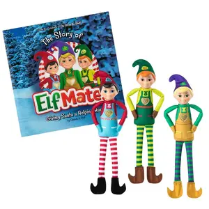 Elf Mates Classic Elf Set – 3 Santa’s Workshop Elves + Storybook (Chef, Cobbler, Toy Maker)
