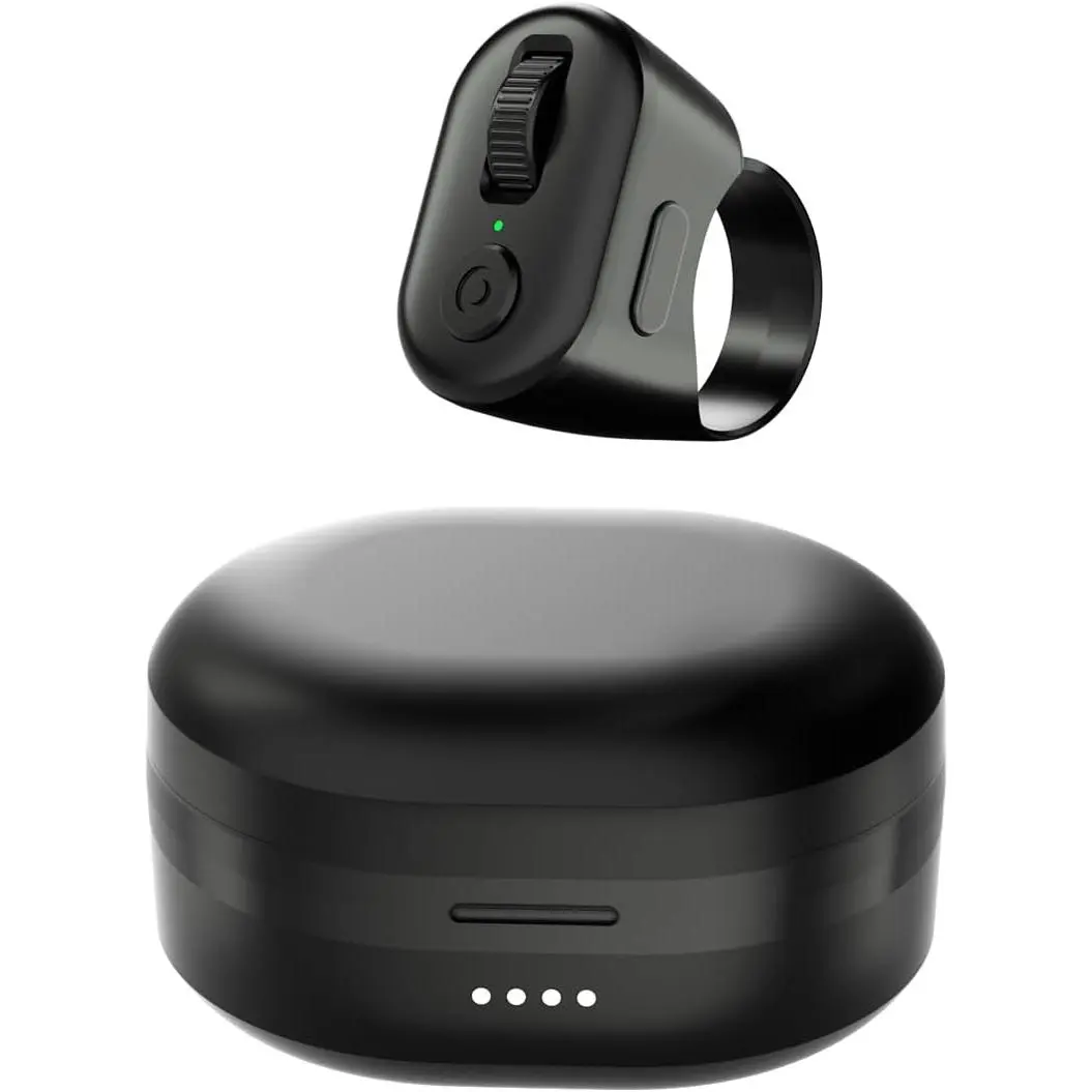 Scrolling Ring Bluetooth Remote Control, Page Turner for iPad & Android Tablet Ebook Reading, Bluetooth Connected, Remote Control for iPhone Series, iPad, Android Phone, and More