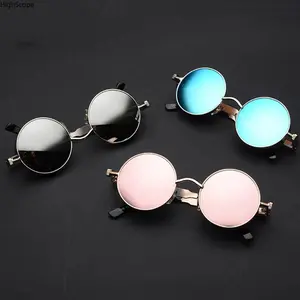 Retro Punk Round Sunglasses for Men - Vintage Gothic Side Shield Sports Eyewear with UV400 Protection for Streetwear, Sunglasses Sports Eyewear