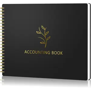 Accounting Ledger Book for Small Business Bookkeeping & Personal Use, Horizontal Expense  Notebook for Family Budget, Bookkeeping Record Book  Expense & Income Log Journal, Black