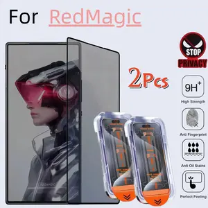 2-Pack Tempered Glass Protective Screen Protector for Zte Nubia Redmagic Series Smartphone, Accessories, Anti-Spy, Ultra-Clear, Easy Installation, Scratch-Resistant, Protection