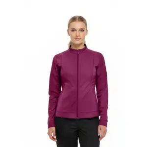 Natural Uniforms Women’s Ultra Soft Stretch Zip Up Scrub Jacket – Lightweight Modern Fit Medical Jacket (5200)
