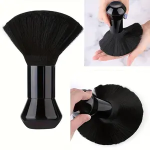 Professional Barber Neck Duster Brush, Hair Cutting Sweep Brush, Salon Styling Hairbrush Tools, 1pc Black Hair Cleaning Brush for Hairdressers, Antistatic Barber Shop Neck Dusting Brush, Soft Cleansing