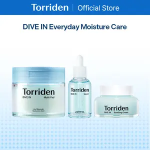 [Torriden Official] DIVE IN Everyday Moisture Care | Daily Deep Hydrating Skincare with Multi Pad + Serum + Soothing Cream